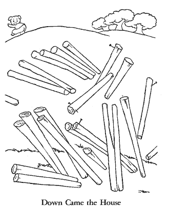 three little pigs coloring page