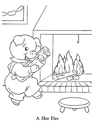 3 little pigs coloring page