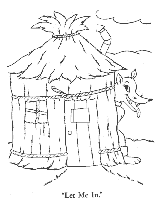 3 little pigs coloring page