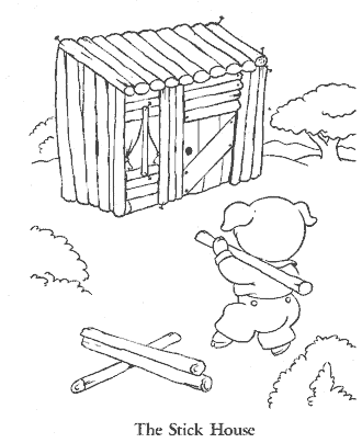 three little pigs coloring page