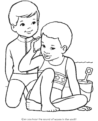 beach coloring pages
