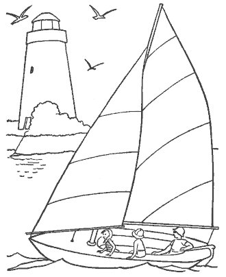 beach coloring page