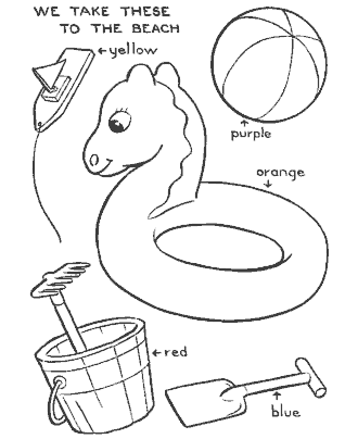 beach coloring page