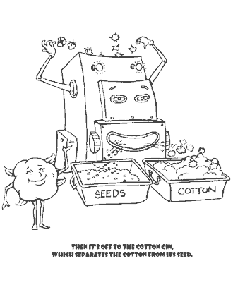 story of cotton coloring page