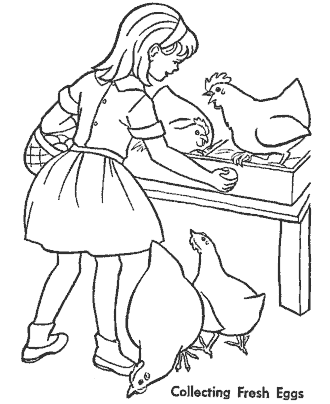 life on the farm coloring page