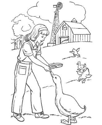 life on the farm coloring page