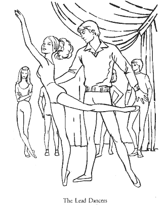 ballet coloring page for girls