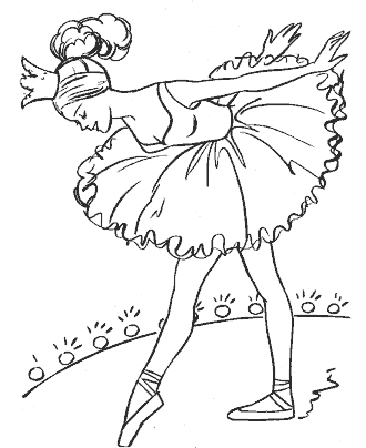 ballet coloring page for girls