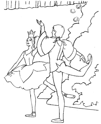 ballet coloring page for girls
