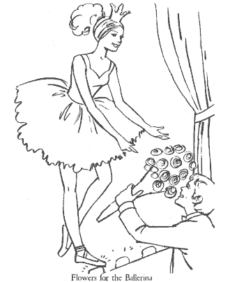 ballet coloring page for girls