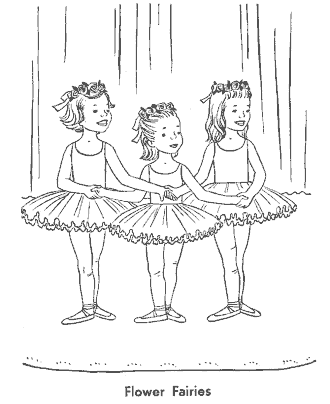 ballet coloring page for girls