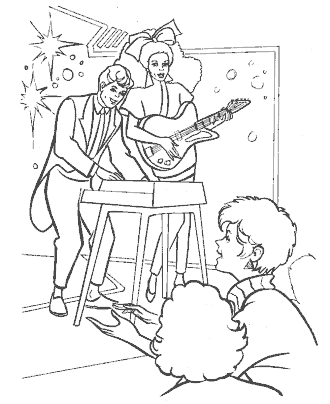 rock star coloring page for girls