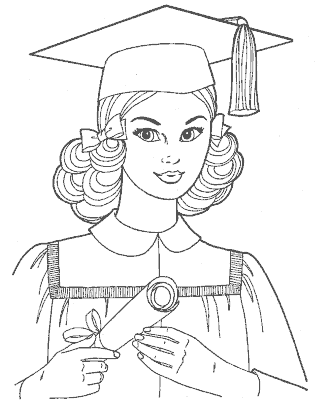 school coloring page for girls