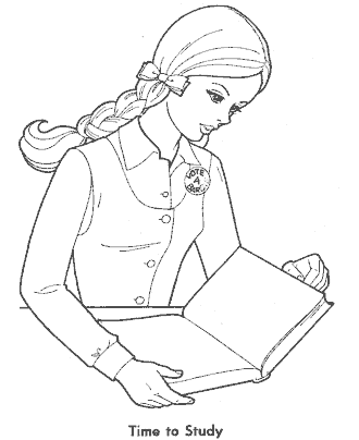 school coloring pages for girls
