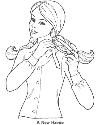 school coloring page for girls