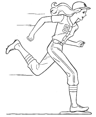 sport coloring page for girls
