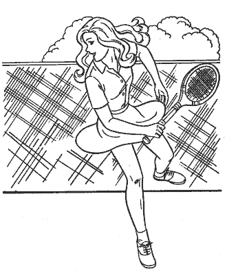 sport coloring page for girls