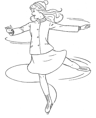 sport coloring page for girls