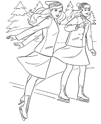 sport coloring page for girls