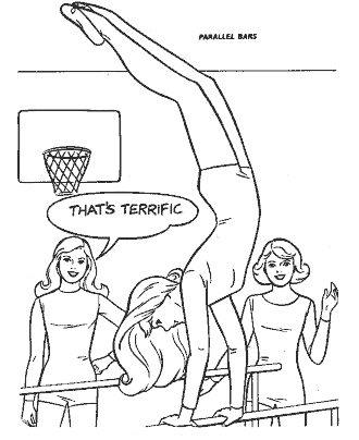 sport coloring page for girls