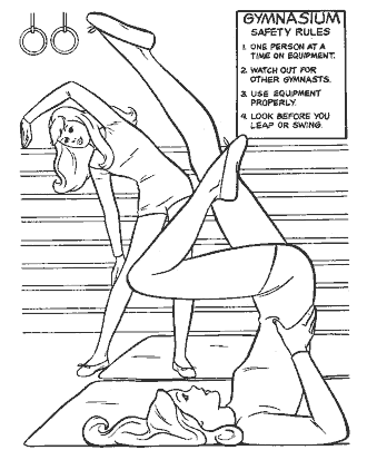 sport coloring page for girls