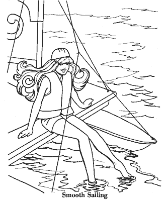 vacation coloring page for girls