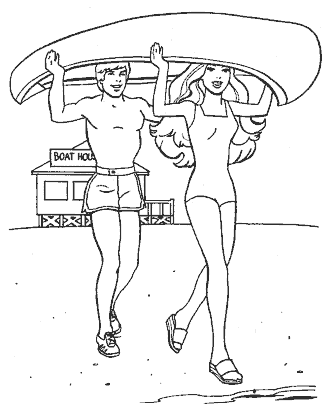 vacation coloring page for girls