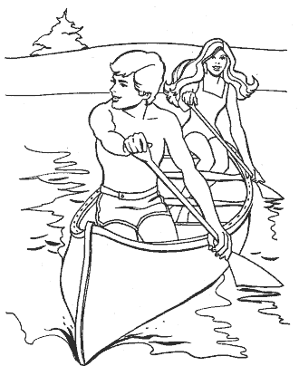 vacation coloring page for girls
