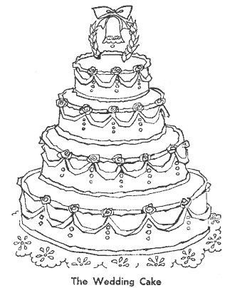 wedding coloring page for girls