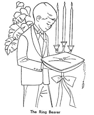 wedding coloring page for girls