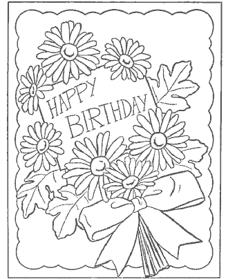birthday coloring page