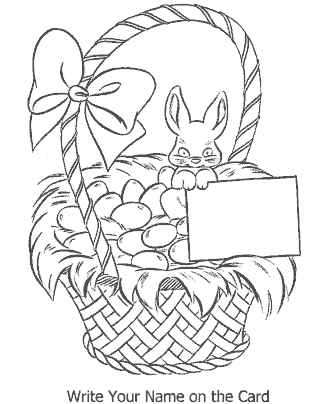easter basket coloring pages