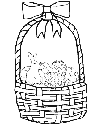 easter basket coloring page