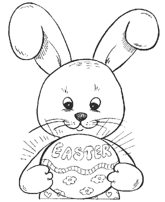 easter bunny coloring page
