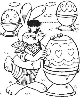 easter bunny coloring page