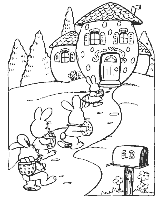 easter bunny coloring page