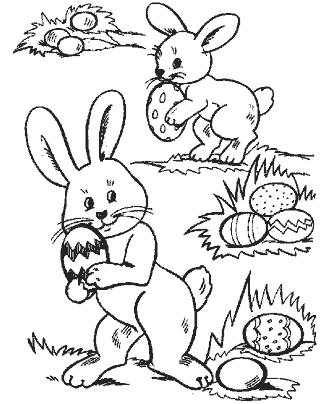 easter bunny coloring pages