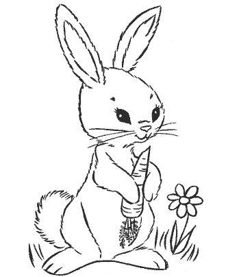 easter bunny coloring page