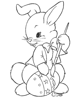 easter bunny coloring page