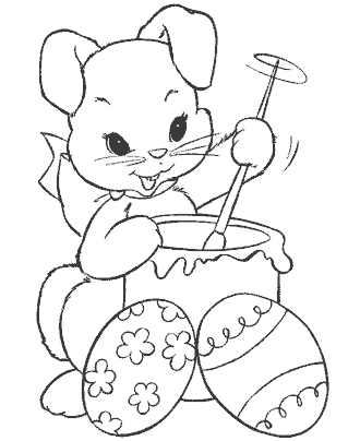 easter bunny coloring page