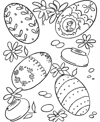 easter egg coloring page