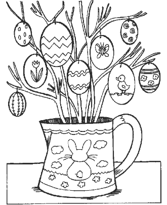 easter egg coloring page
