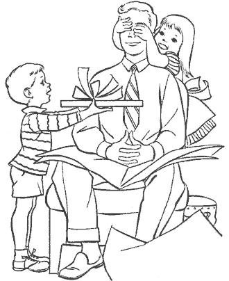 father&acute;s day coloring page