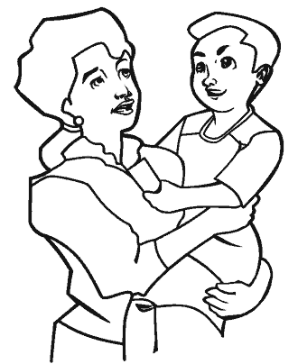 mother&acute;s day coloring pages