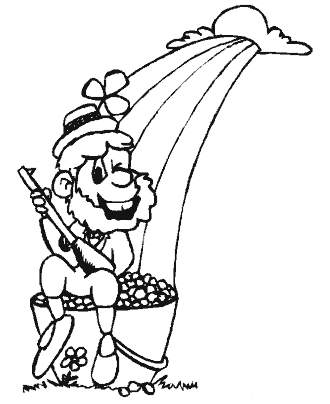 st patricks day leprechaun gold coloring pages