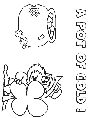 st patricks day leprechaun gold coloring pages
