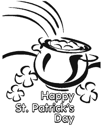 st patricks day leprechaun gold coloring page