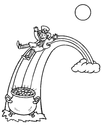 st patricks day leprechaun gold coloring page