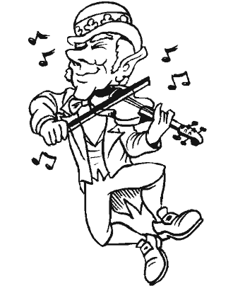 leprechaun coloring page