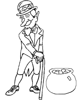 leprechaun coloring page